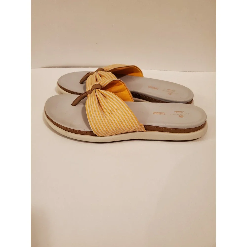 Clarks Cloudsteppers Slide Sandals‎ Eliza April Golden Yellow
